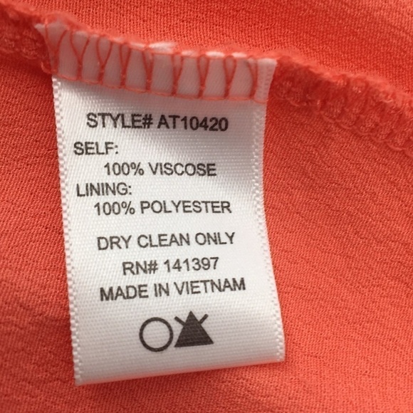 ASTR Peach Coral Pleat back Tank Top Swing Small - Picture 7 of 8